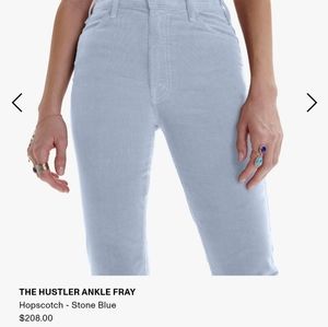 Mother "The Hustler Ankle Fray" Stone Blue